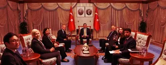 Cumhurbaşkanı Yardımcısı Yılmaz, Asya Kalkınma Bankası Başkanı Kanda'yı kabul etti: