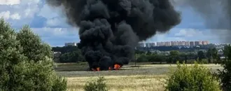 Rusya'nın başkenti Moskova'da askeri uçak düştü