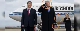 Trump Postet Massiv Manipuliertes Bild von Sich und Xi