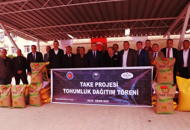 Kilis'te çiftçilere 737 ton tohum dağıtıldı