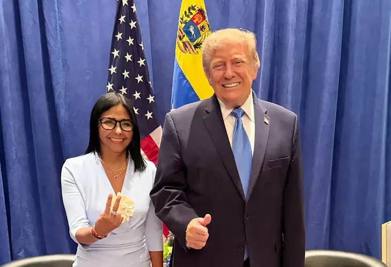 Trump Legitima A Delcy Rodríguez con UN Encuentro en Nueva York Mientras María Corina Machado Intenta en Vano Regresar A Venezuela