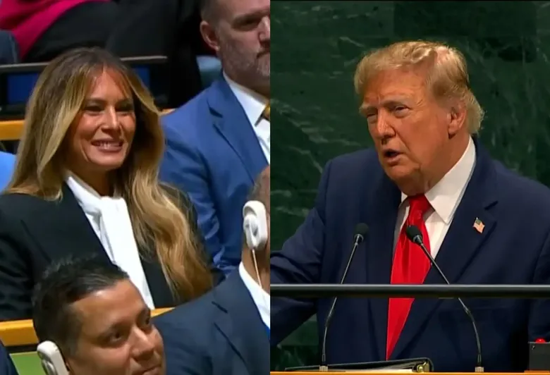 Trump Piropea A Su Mujer Melania Durante Su Discurso en la ONU: "Muy Buen Trabajo Estás Haciendo"