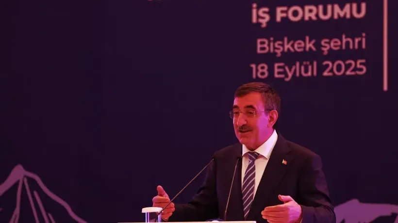 Cumhurbaşkanı Yardımcısı Yılmaz, Kırgızistan-Türkiye İş Forumu'nda konuştu: