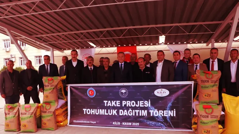 Kilis'te çiftçilere 737 ton tohum dağıtıldı