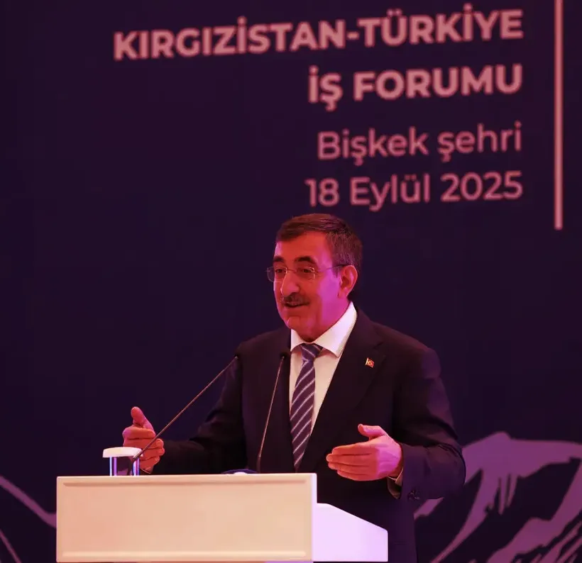 Cumhurbaşkanı Yardımcısı Yılmaz, Kırgızistan-Türkiye İş Forumu'nda konuştu: