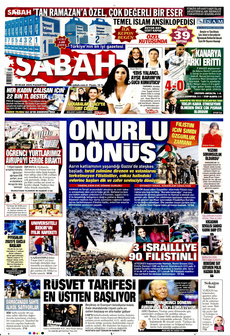 SABAH 20 Ocak 2025 gazete manşeti