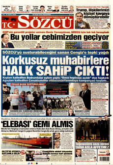 SÖZCÜ 20 Ocak 2025 gazete manşeti