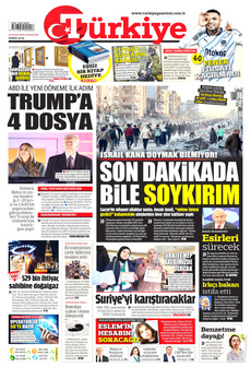 TÜRKİYE GAZETESİ 20 Ocak 2025 gazete manşeti