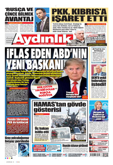 AYDINLIK GAZETESİ 20 Ocak 2025 gazete manşeti