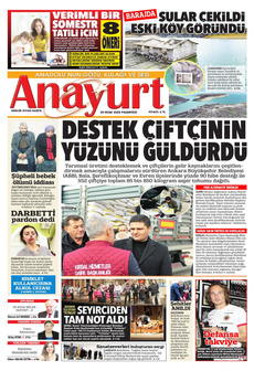 ANAYURT 20 Ocak 2025 gazete manşeti