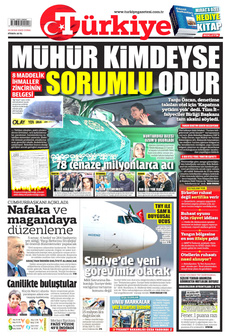 TÜRKİYE GAZETESİ 24 Ocak 2025 gazete manşeti