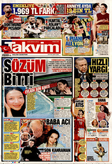 TAKVİM 24 Ocak 2025 gazete manşeti