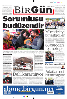 BİRGÜN 24 Ocak 2025 gazete manşeti
