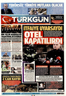 TÜRKGÜN 26 Ocak 2025 gazete manşeti