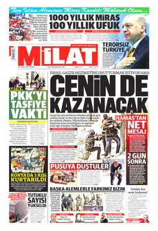MİLAT 26 Ocak 2025 gazete manşeti