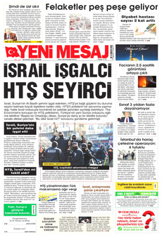YENİ MESAJ 26 Ocak 2025 gazete manşeti