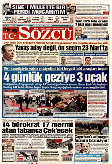 SÖZCÜ 12 Şubat 2025 gazete manşeti