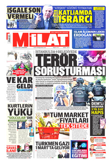 MİLAT 12 Şubat 2025 gazete manşeti