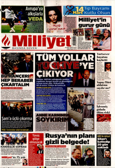 MİLLİYET 14 Mart 2025 gazete manşeti
