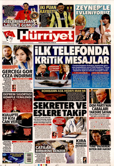 HÜRRİYET 17 Mart 2025 gazete manşeti