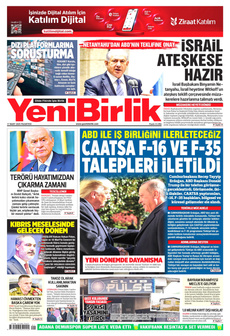YENİBİRLİK 17 Mart 2025 gazete manşeti