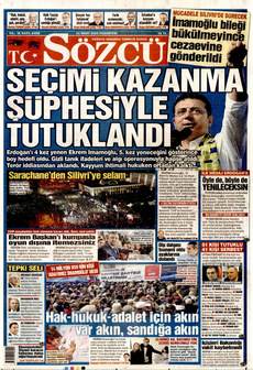SÖZCÜ 24 Mart 2025 gazete manşeti