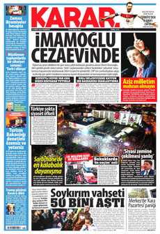 KARAR 24 Mart 2025 gazete manşeti