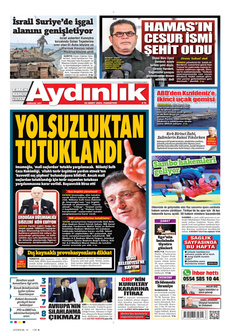 AYDINLIK GAZETESİ 24 Mart 2025 gazete manşeti