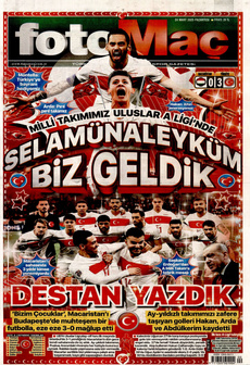 FOTOMAÇ 24 Mart 2025 gazete manşeti
