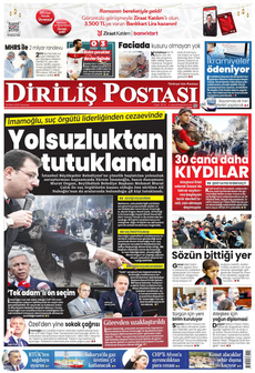 DİRİLİŞ POSTASI 24 Mart 2025 gazete manşeti
