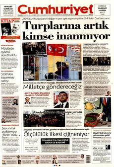 CUMHURİYET 27 Mart 2025 gazete manşeti