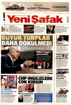 YENİ ŞAFAK 27 Mart 2025 gazete manşeti