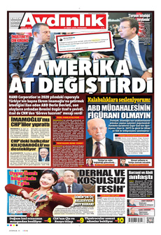 AYDINLIK GAZETESİ 27 Mart 2025 gazete manşeti