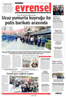 EVRENSEL 27 Mart 2025 gazete manşeti