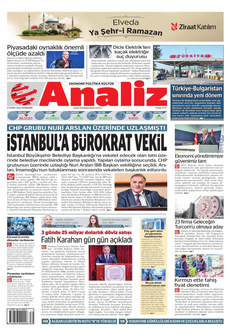 ANALİZ 27 Mart 2025 gazete manşeti