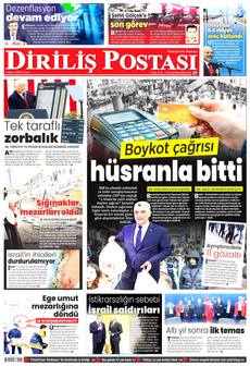 DİRİLİŞ POSTASI 4 Nisan 2025 gazete manşeti