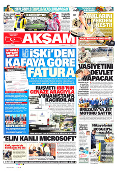 AKŞAM 6 Nisan 2025 gazete manşeti