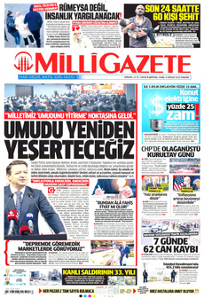 MİLLİ GAZETE 6 Nisan 2025 gazete manşeti