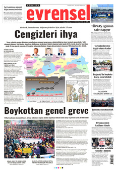 EVRENSEL 6 Nisan 2025 gazete manşeti