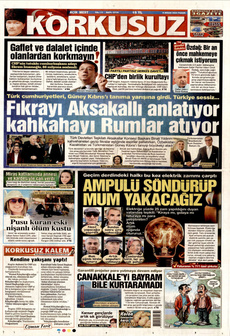 KORKUSUZ 6 Nisan 2025 gazete manşeti