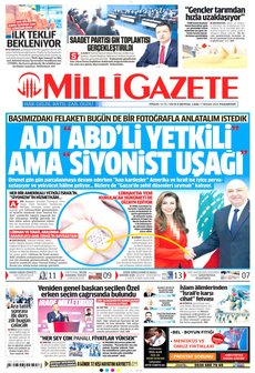 MİLLİ GAZETE 7 Nisan 2025 gazete manşeti
