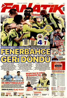FANATİK 7 Nisan 2025 gazete manşeti