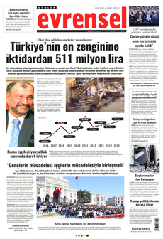 EVRENSEL 7 Nisan 2025 gazete manşeti