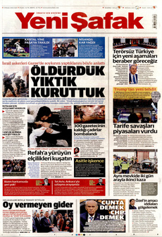YENİ ŞAFAK 8 Nisan 2025 gazete manşeti