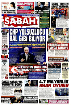 SABAH 9 Nisan 2025 gazete manşeti