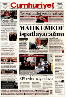 CUMHURİYET 9 Nisan 2025 gazete manşeti