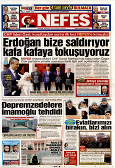 NEFES 9 Nisan 2025 gazete manşeti