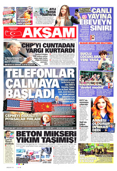 AKŞAM 10 Nisan 2025 gazete manşeti