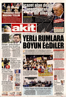 YENİ AKİT 10 Nisan 2025 gazete manşeti
