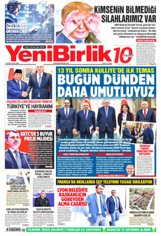 YENİBİRLİK 11 Nisan 2025 gazete manşeti